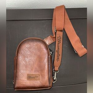 Wrangler Leather Crossbody Sling Bag